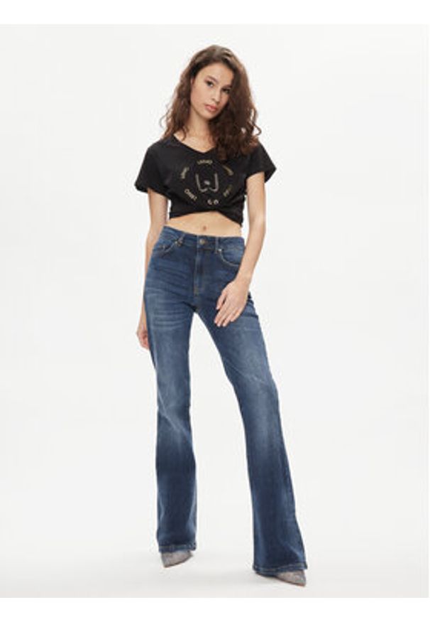 Liu Jo T-Shirt TA4137 J6040 Czarny Regular Fit. Kolor: czarny. Materiał: bawełna