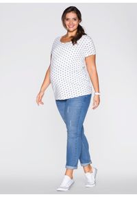 bonprix - T-shirt ciążowy (2 szt.), bawełna organiczna ze wzorem w kropki. Kolekcja: moda ciążowa. Kolor: biały. Materiał: bawełna. Długość rękawa: krótki rękaw. Długość: krótkie. Wzór: kropki #3