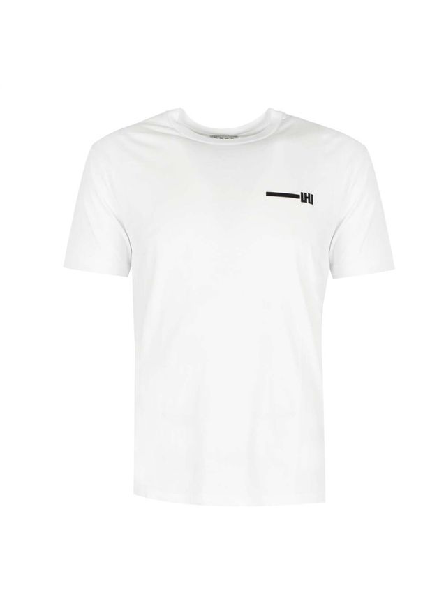 Les Hommes T-shirt "Urzn" | UHT201 700P | Urzn | Mężczyzna | Biały. Okazja: na co dzień. Kolor: biały. Materiał: bawełna. Wzór: nadruk. Styl: casual