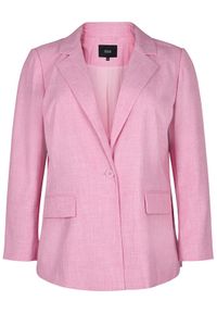 Zizzi Marynarka M90007A Różowy Regular Fit. Kolor: różowy. Materiał: syntetyk #1