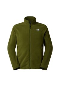 Bluza męska The North Face Glacier Full-Zip Fleece 0A8D0RBRI1 - zielona. Okazja: na co dzień. Kolor: zielony. Materiał: poliester. Styl: casual, klasyczny #1