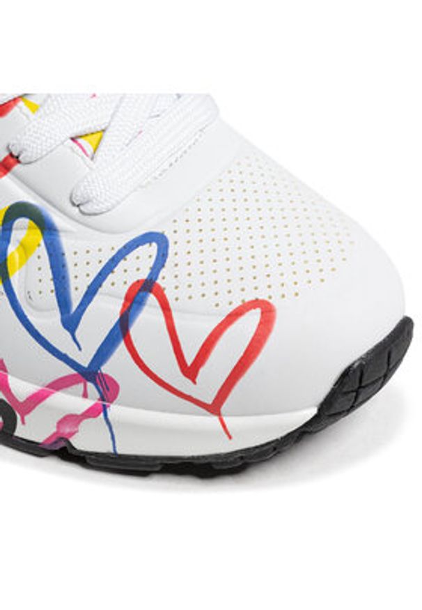 skechers - Skechers Sneakersy Uno Spread The Love 55507/WMLT Biały. Kolor: biały. Materiał: skóra