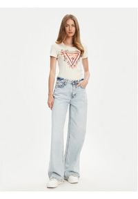 Guess T-Shirt W5YI08 J1314 Écru Regular Fit. Kolor: kremowy. Materiał: bawełna #3