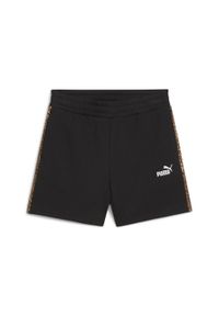 Puma - Damskie szorty Essentials 5" ze zwierzęcym nadrukiem PUMA Black. Kolor: czarny. Wzór: motyw zwierzęcy, nadruk. Sport: fitness