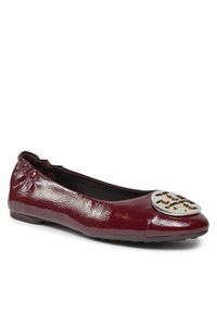 Tory Burch Baleriny Claire Cap-Toe Ballet 156159 Beżowy. Kolor: beżowy. Materiał: skóra