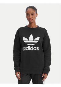 Adidas - adidas Bluza Trefoil Crew FM3272 Czarny Regular Fit. Kolor: czarny. Materiał: bawełna #1