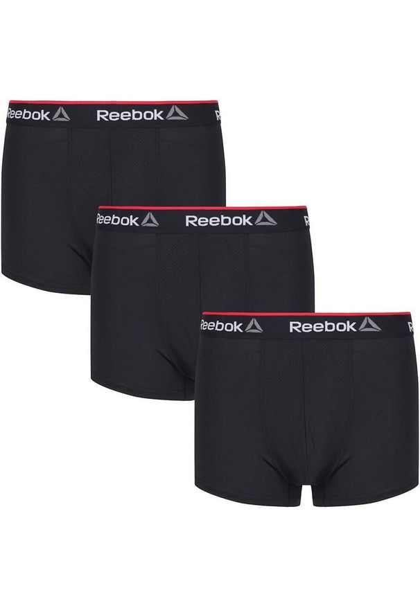 Reebok - Sportowe Bokserki Męskie Redgrave (zestaw 3 Sztuk). Kolor: czarny. Styl: sportowy