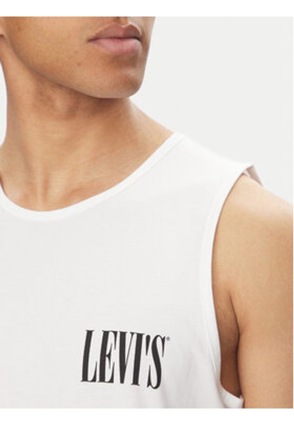 Levi's® Tank top Graphic Rower A7642-0005 Biały Regular Fit. Kolor: biały. Materiał: bawełna