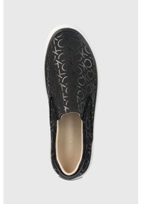 Calvin Klein tenisówki damskie kolor czarny. Nosek buta: okrągły. Kolor: czarny. Materiał: guma #2