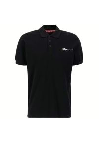 Koszulka Alpha Industries Basic Polo 10660003 - czarna. Typ kołnierza: polo. Kolor: czarny. Materiał: bawełna. Długość rękawa: krótki rękaw. Długość: krótkie