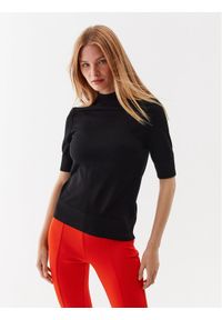 Calvin Klein Bluzka K20K205735 Czarny Slim Fit. Kolor: czarny. Materiał: wełna