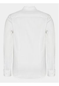 Sisley Koszula 5CNXSQ032 Biały Slim Fit. Kolor: biały. Materiał: bawełna