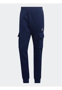 Adidas - adidas Spodnie dresowe adicolor Essentials Trefoil HK0185 Granatowy Slim Fit. Kolor: niebieski. Materiał: syntetyk, dresówka #2