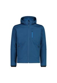 Kurtka męska turystyczna CMP 3A01787N. Typ kołnierza: kaptur. Kolor: niebieski. Materiał: softshell. Sport: turystyka piesza #1