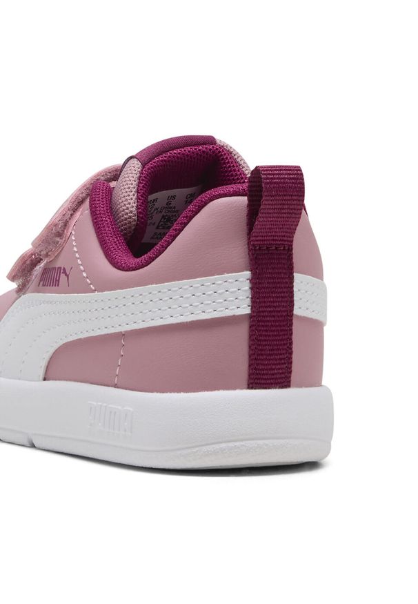 Puma - Sneakersy dla małych dzieci Courtflex V3 PUMA Island. Kolor: różowy, biały, wielokolorowy. Materiał: syntetyk, materiał. Sport: turystyka piesza