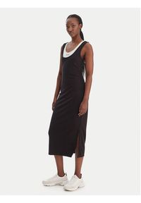 Calvin Klein Jeans Sukienka codzienna LV047E220G Czarny Slim Fit. Okazja: na co dzień. Kolor: czarny. Materiał: wiskoza. Typ sukienki: proste. Styl: casual #3