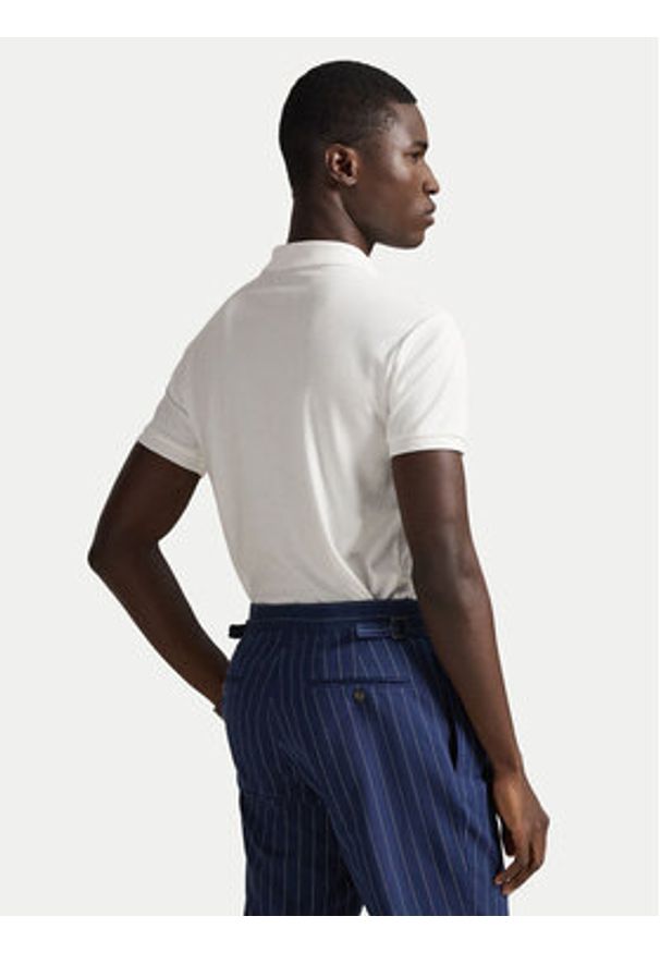 Polo Ralph Lauren Polo 710685514001 Biały Slim Fit. Typ kołnierza: polo. Kolor: biały. Materiał: bawełna