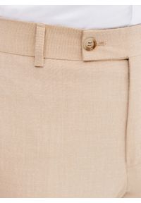 Pako Lorente - PAKO LORENTE – Beżowe spodnie ganiturowe. Kolor: beżowy. Materiał: poliester, wiskoza, elastan. Wzór: gładki. Styl: elegancki #8