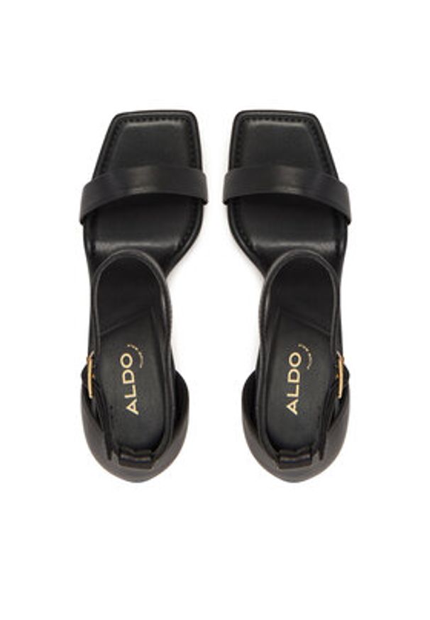 Aldo Sandały Rosali 13728098 Czarny. Kolor: czarny. Materiał: skóra