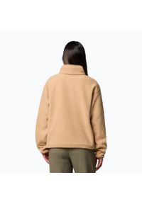 columbia - Bluza polarowa damska Columbia Helvetia II Cropped Half Snap Fleece. Kolor: beżowy. Materiał: polar