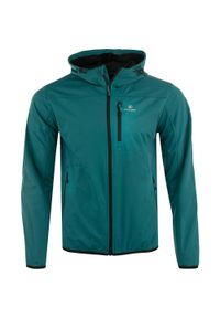 ZOOPLEMENTS - Kurtka softshell męska Athl. DPT Agar, teal, S. Kolor: niebieski. Materiał: softshell. Sport: turystyka piesza #1
