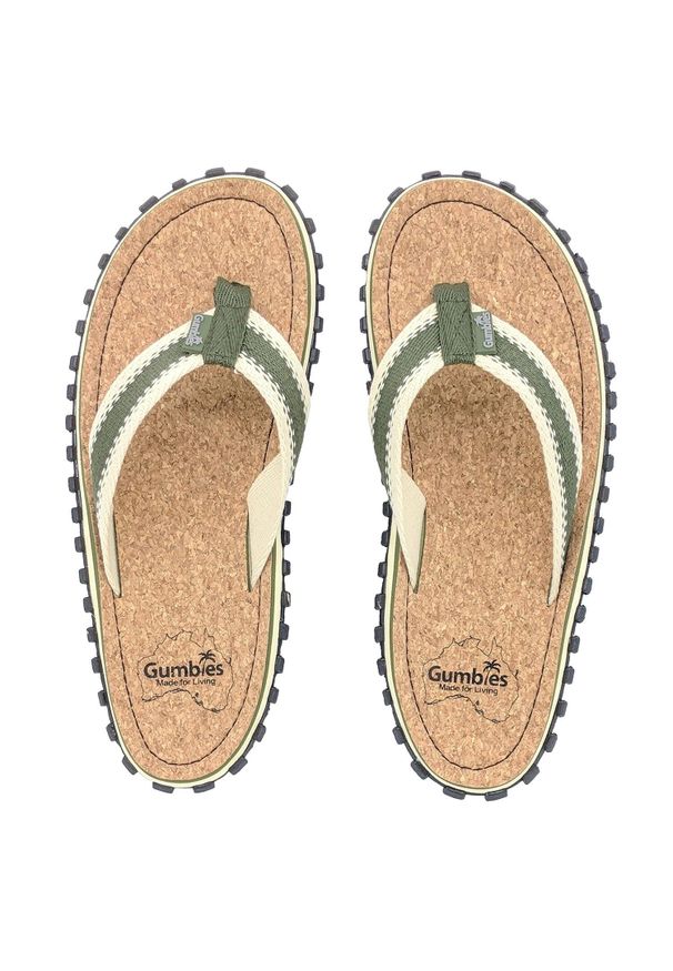 Gumbies - Japonki GUMBIES CORKER FLIP-FLOPS UNISEX. Kolor: zielony. Styl: sportowy