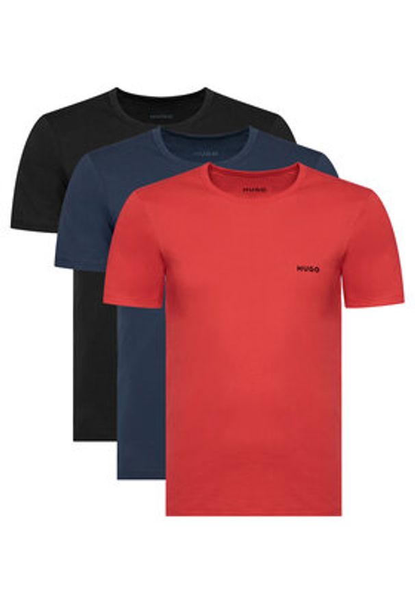 Hugo - HUGO Komplet 3 t-shirtów 50532811 Kolorowy Regular Fit. Materiał: bawełna. Wzór: kolorowy