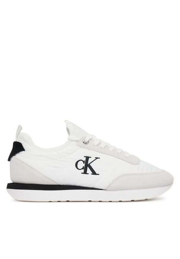 Calvin Klein Sneakersy Retro Runner Lace Up Sock YW0YW02060 Biały. Kolor: biały. Materiał: materiał