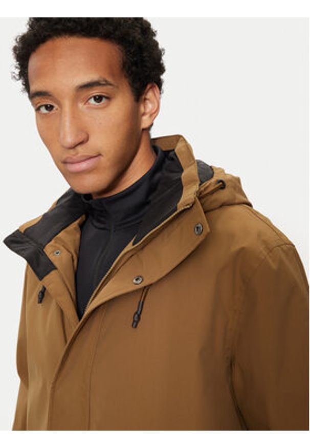 Whistler Parka Volcan M W244052 Brązowy Regular Fit. Kolor: brązowy. Materiał: syntetyk