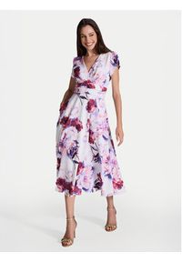 Swing Sukienka koktajlowa 5AI12700 Kolorowy Regular Fit. Materiał: syntetyk. Wzór: kolorowy. Styl: wizytowy