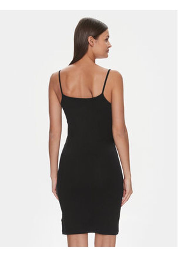 Calvin Klein Jeans Sukienka letnia Monologo J20J223420 Czarny Slim Fit. Kolor: czarny. Materiał: bawełna. Sezon: lato