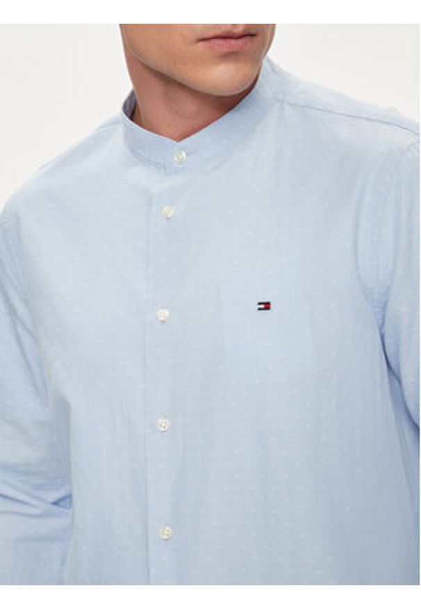 TOMMY HILFIGER - Tommy Hilfiger Koszula MW0MW34650 Błękitny Slim Fit. Kolor: niebieski. Materiał: bawełna