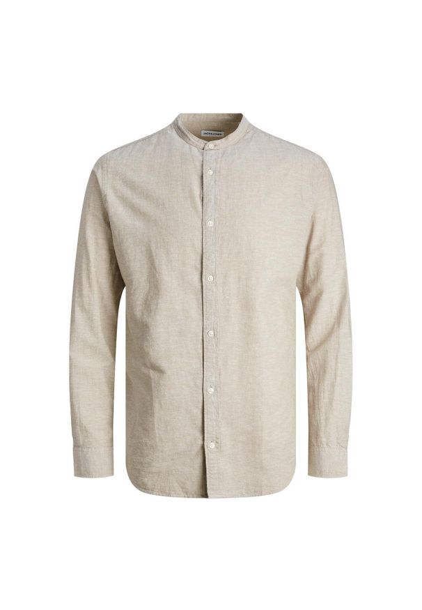Koszula Jack & Jones letnia mieszanka lnu crockery. Kolor: wielokolorowy. Materiał: len. Sezon: lato