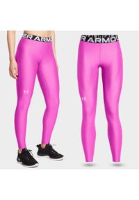 Legginsy treningowe damskie Under Armour sportowe na siłownię. Kolor: wielokolorowy, fioletowy. Sport: fitness