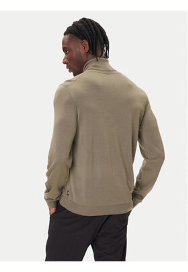 BOSS Golf Musso-P 50468262 Brązowy Slim Fit. Typ kołnierza: golf. Kolor: brązowy. Materiał: wełna