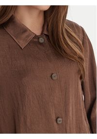 Marella Koszula Albatro 2613041045 Brązowy Regular Fit. Kolor: brązowy. Materiał: acetat #5