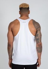 GORILLA WEAR - Tank top fitness męski Gorilla Weat Carter Stretch. Kolor: biały