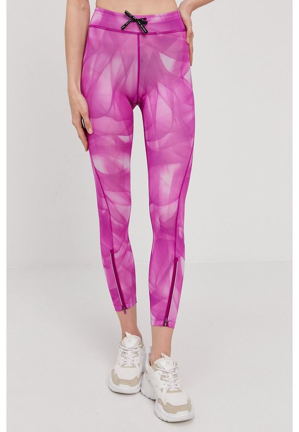 Nike - Legginsy. Kolor: różowy. Materiał: dzianina, materiał, tkanina, włókno, skóra. Technologia: Dri-Fit (Nike)