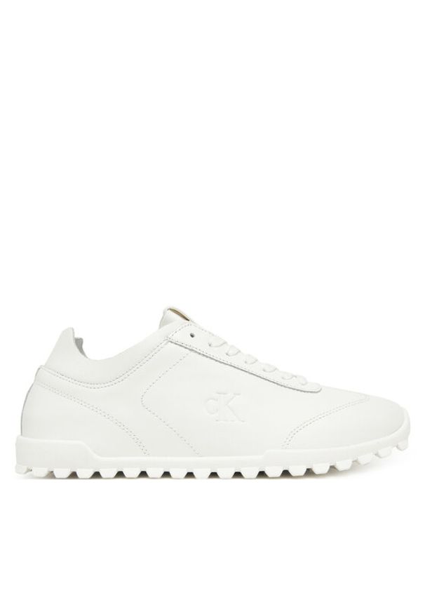 Calvin Klein Sneakersy Low Profile Runner Lth Mg YW0YW02049 Biały. Kolor: biały. Materiał: skóra