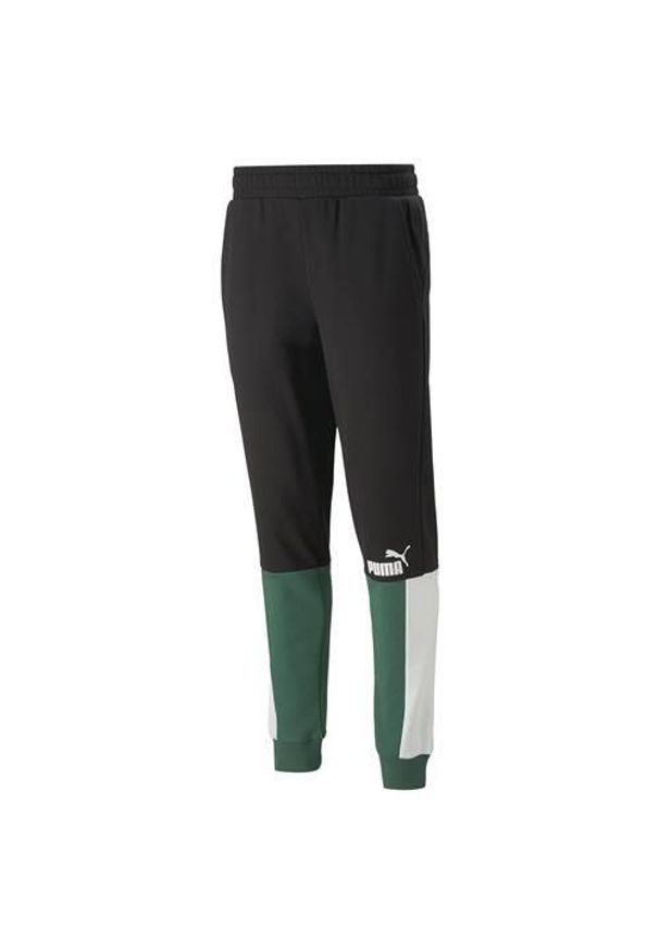 Spodnie sportowe męskie Puma Ess Block Sweatpants. Kolor: czarny. Materiał: dresówka