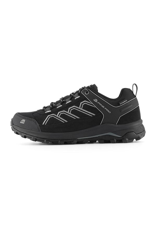ALPINE PRO - Buty niskie turystyczne unisex Alpine Pro Gimie. Kolor: czarny. Materiał: skóra. Szerokość cholewki: normalna. Sport: turystyka piesza