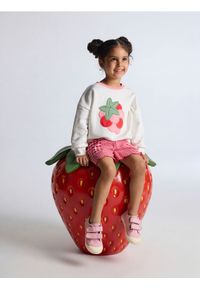 Reserved - Szorty w kratę - różowy. Kolor: różowy. Materiał: bawełna #1