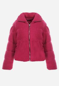 Born2be - Fuksjowa Kurtka Futerko Teddy Zychee. Okazja: na co dzień, na spacer. Kolor: różowy. Materiał: futro. Długość rękawa: długi rękaw. Długość: długie. Styl: casual, elegancki #5
