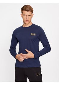 Longsleeve EA7 Emporio Armani. Kolor: niebieski. Długość rękawa: długi rękaw #1