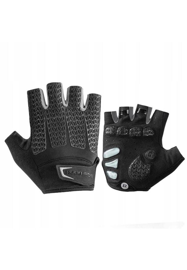 ROCKBROS - Rękawiczki rowerowe rockbros żelowe szare unisex rozmiar XL. Kolor: szary. Sport: kolarstwo