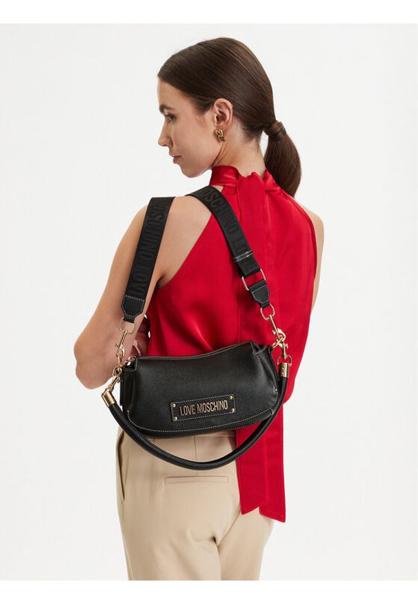 Love Moschino - LOVE MOSCHINO Torebka JC4288PP0OK1400A Czarny. Kolor: czarny. Materiał: skórzane