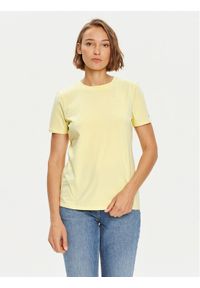 TOMMY HILFIGER - Tommy Hilfiger T-Shirt 1985 WW0WW37877 Żółty Regular Fit. Kolor: żółty. Materiał: bawełna
