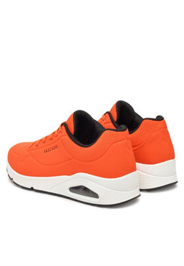 skechers - Skechers Sneakersy Uno - Stand On Air 52458/ORBK Pomarańczowy. Kolor: pomarańczowy. Materiał: skóra