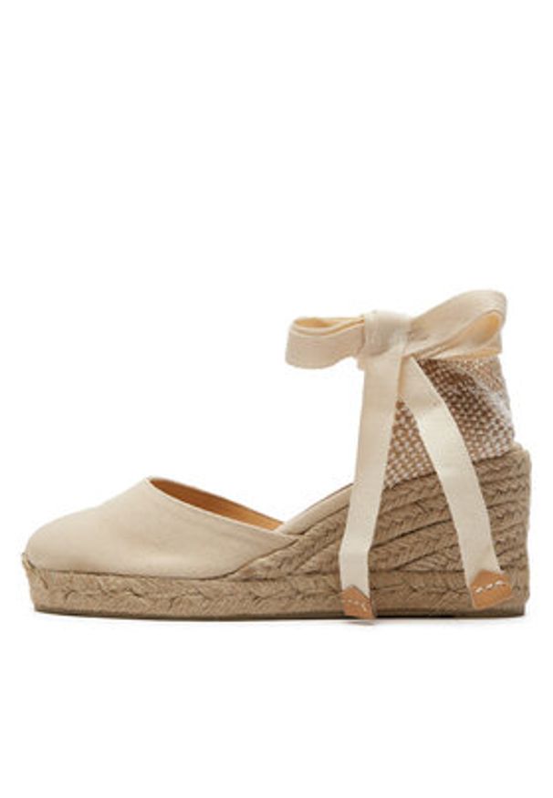 Castañer Espadryle Carina/6/001 020964 Biały. Kolor: biały. Materiał: materiał