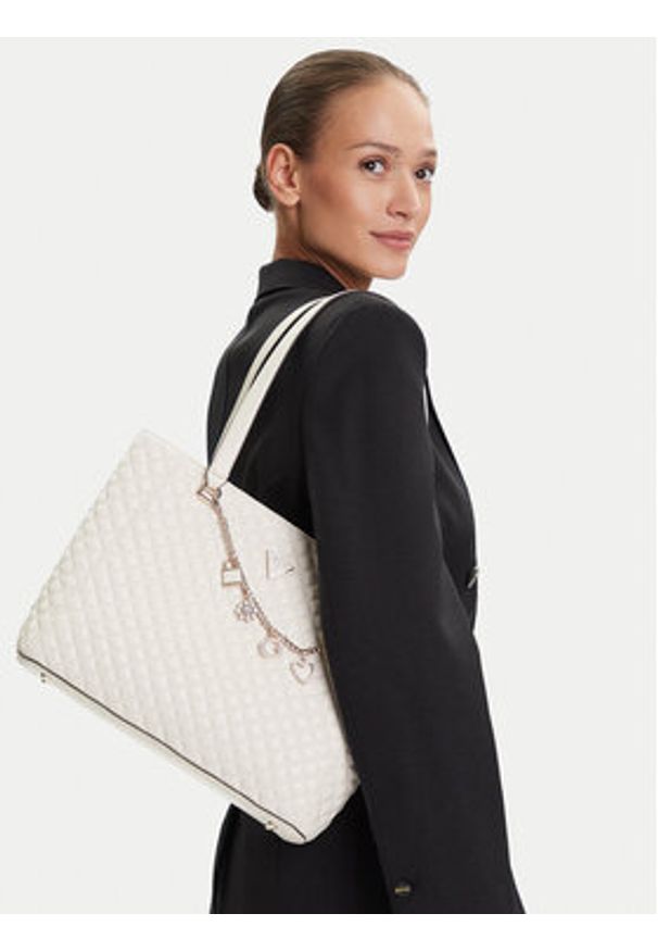 Guess Torebka Everlee HWEG86 79250 Écru. Materiał: skórzane